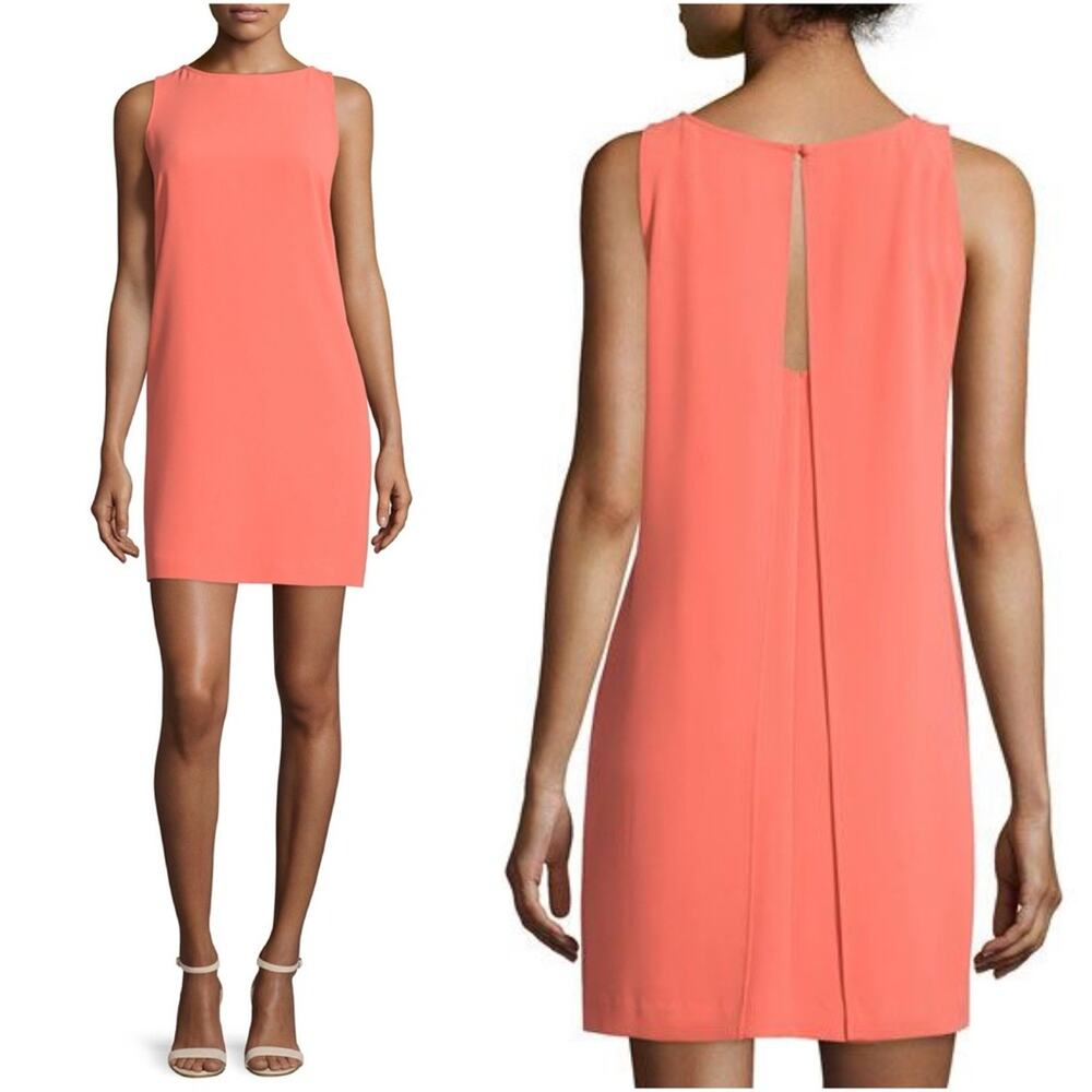 TRINA TURK Coral Open Back Shift Dress Women’s Size 2